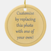 クリスマスバスケットボールとフープ セラミックオーナメント (裏面)