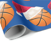 クリスマスバスケットボールサンタおもしろいホリデイ ラッピングペーパー (ロールコーナー)