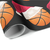 クリスマスバスケットボールサンタおもしろいホリデイ ラッピングペーパー (ロールコーナー)