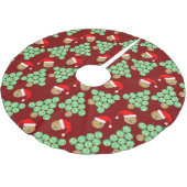 クリスマスバスケットボールサンタハット ブラッシュドポリエステルツリースカート (アングル)