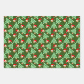 クリスマスバスケットボールサンタハット ラッピングペーパーシート (正面2)