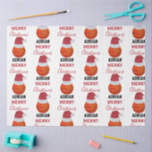 クリスマスバスケットボールスポーツ名前をカスタムする 薄葉紙 (クラフト)