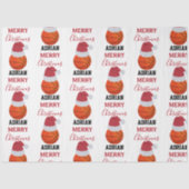 クリスマスバスケットボールスポーツ名前をカスタムする 薄葉紙 (正面)