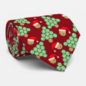 クリスマスバスケットボールツリーサンタハッツ ネクタイ (ロール)