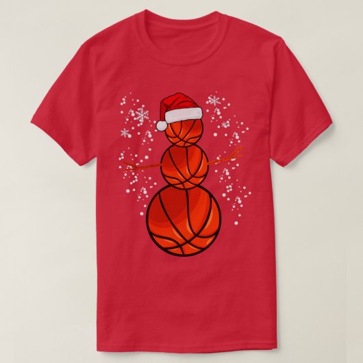 クリスマスバスケットボール Tシャツ (デザイン正面)
