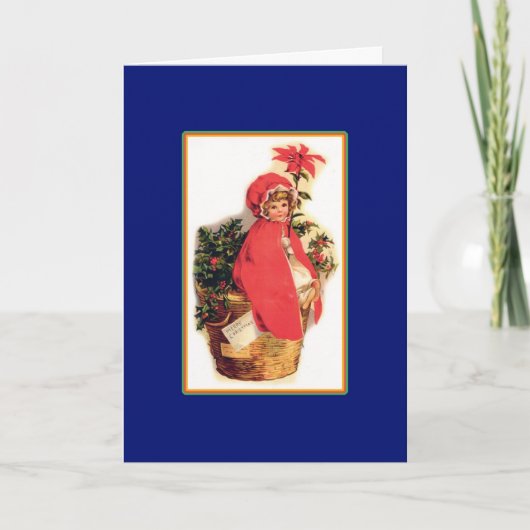 クリスマスバスケット – ヴィンテージカード シーズンカード (正面)