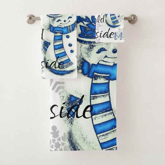 クリスマスバスタオオルセットベビー外は冷たい バスタオルセット (インサイチュ)