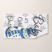 クリスマスバスタオオルセットベビー外は冷たい バスタオルセット (ハンドタオル)