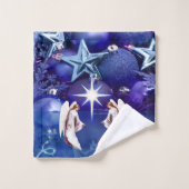 クリスマスバスタオオルセット、クリスマスエンジェル バスタオルセット (ウォッシュタオル)