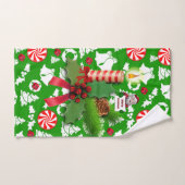 クリスマスバスタオオルセット、クリスマスキャンドル バスタオルセット (ハンドタオル)