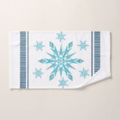 クリスマスバスタオオルセット，スノーフレーク バスタオルセット (ハンドタオル)