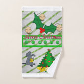 クリスマスバスタオオルセット,ネズミ バスタオルセット (ハンドタオル)