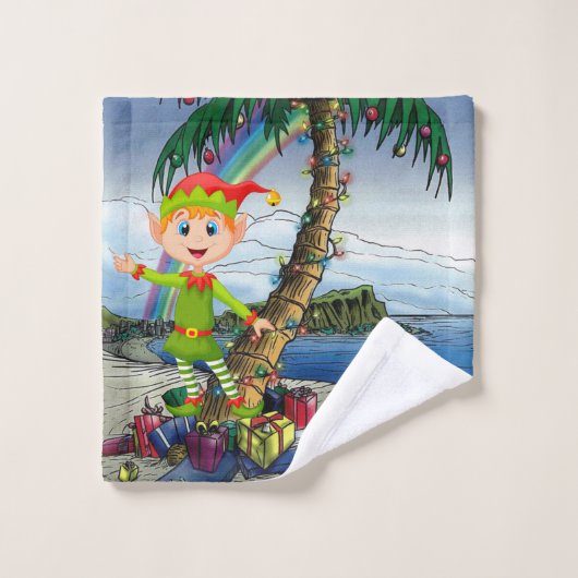 クリスマスバスタオオルセット、ビーチバム小妖精や小人 バスタオルセット (ウォッシュタオル)