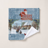 クリスマスバスタオオルセット、メリークリスマス バスタオルセット (ウォッシュタオル)
