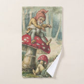 クリスマスバスタオオルセット,ヴィンテージ小妖精や小人 バスタオルセット (ハンドタオル)