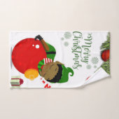 クリスマスバスタオオルセット，小妖精や小人 バスタオルセット (ハンドタオル)