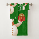 クリスマスバスタオオルセット，雪だるま バスタオルセット (インサイチュ)