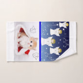 クリスマスバスタオオルセットChristmas Kitten バスタオルセット (ハンドタオル)
