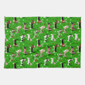 クリスマスバセットハウンドキッチンタオル キッチンタオル (横)