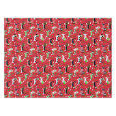 クリスマスバセットハウンド テーブルクロス (正面(横))