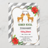 クリスマスバックまたはdoe性別の表示の招待 シーズンカード (正面/裏面)