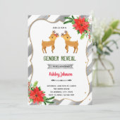 クリスマスバックまたはdoe性別の表示の招待 シーズンカード (スタンド正面)