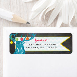 クリスマスバックディアシャルカルボード差出人住所 ラベル