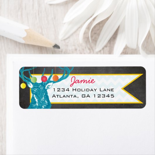 クリスマスバックディアシャルカルボード差出人住所 ラベル (インサイチュ)