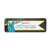 クリスマスバックディアシャルカルボード差出人住所 ラベル (正面)