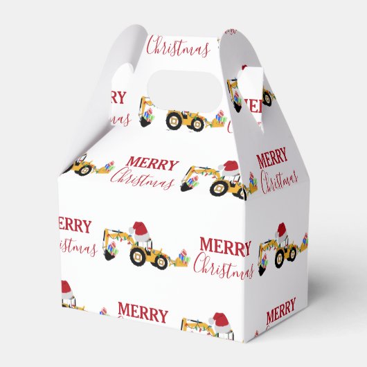 クリスマスバックホー建築トラック フェイバーボックス (正面サイド)