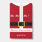 クリスマスバッジあなたの名前サンタクロースのギフト バッジ (裏面)