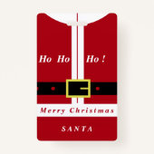 クリスマスバッジあなたの名前サンタクロースのギフト バッジ (正面)