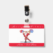 クリスマスバッジパーソナライズされた バッジ (正面 （クリップ付）)
