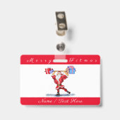 クリスマスバッジパーソナライズされた バッジ (裏面 （クリップ付）)