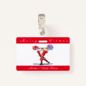 クリスマスバッジパーソナライズされた バッジ (裏面クリップ)