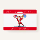 クリスマスバッジパーソナライズされた バッジ (裏面)