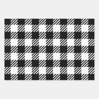 クリスマスバッファローチェックラッピング紙セット ラッピングペーパーシート