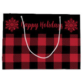 クリスマスバッファローチェックレッドSF大抱き枕 ラージペーパーバッグ (裏面)