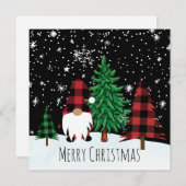 クリスマスバッファロープリント格言クリスマスカード (正面/裏面)