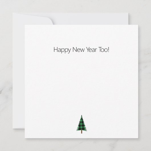 クリスマスバッファロープリント格言クリスマスカード (裏面)