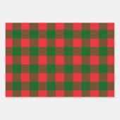 クリスマスバッファロープレイドラッピング紙 ラッピングペーパーシート (正面3)