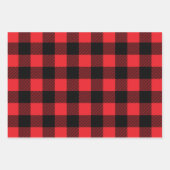 クリスマスバッファロープレイドラッピング紙 ラッピングペーパーシート (正面)
