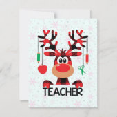 クリスマスバッファロープレイド先生 サンキューカード (正面)