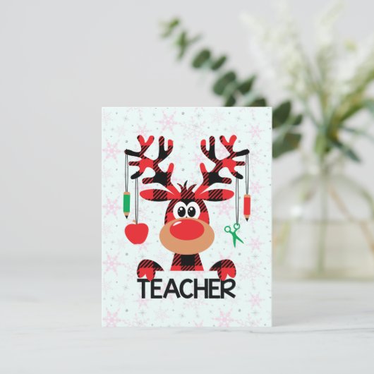 クリスマスバッファロープレイド先生 サンキューカード (スタンド正面)