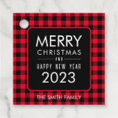 クリスマスバッファロープレイド フェイバータグ (正面)