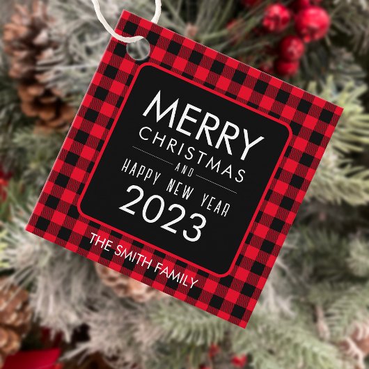 クリスマスバッファロープレイド フェイバータグ