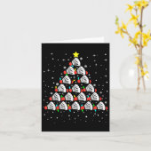 クリスマスバドミントンプレーヤーシャトルバドミントンクリスマス カード (黄色い花)