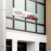 クリスマスバナー – クリスマスカントリートラックとツリー 横断幕 (ビルの外側)