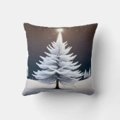 クリスマスバニーと白い松の木 クッション (裏面)