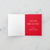 クリスマスバニーエンジェルパーソナライズされた、クリスマスカード カード (内部)